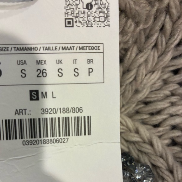 Zara NWT beaded rhinestone knit sweater 3920/188 - Picture 10 of 10